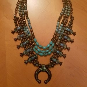 Bronze Squash Blossom Necklace